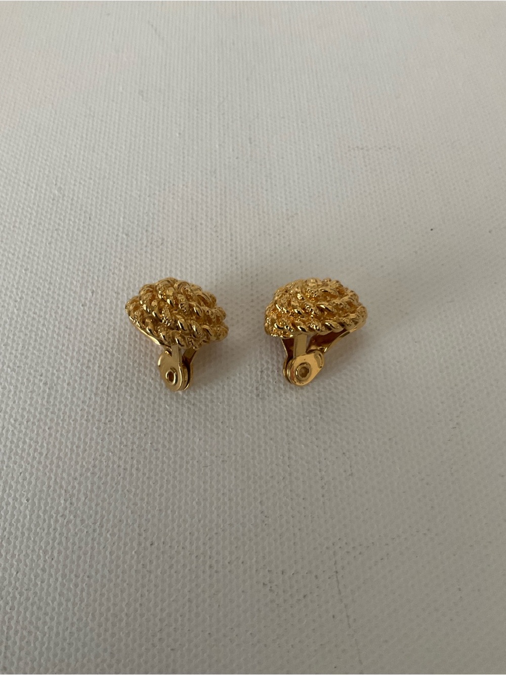 Monet Gold Tone Twisted Rope Knot Clip-On Earrings - Picture 2 of 5